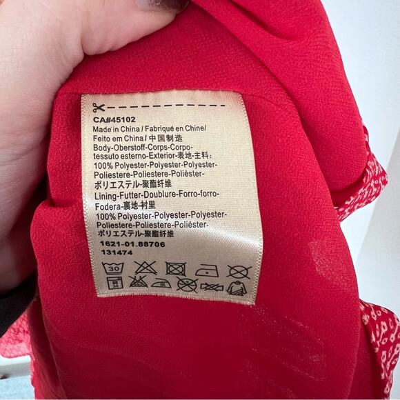 Scotch & Soda Tres Jolie Red Patterned Mini Dress - Picture 6 of 8